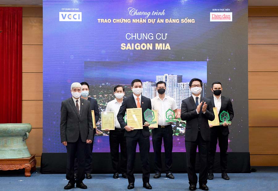 Saigonmia nhận giải thưởng dự án đáng sống năm 2021