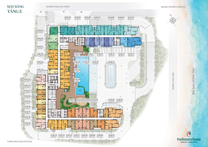 mặt bằng FiveSeasons Homes Vung Tau Central Beach