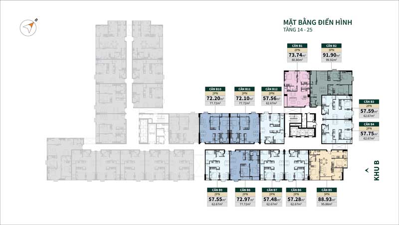 Mặt bằng căn hộ Lacomo Residences