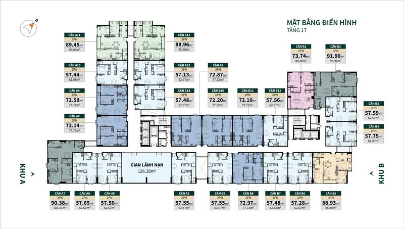 Mặt bằng căn hộ La como Residences