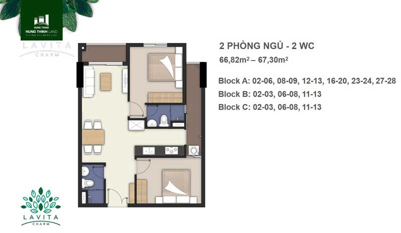 thiết kế căn hộ lavita charm