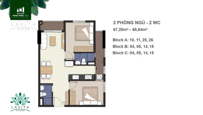 thiết kế căn hộ lavita charm
