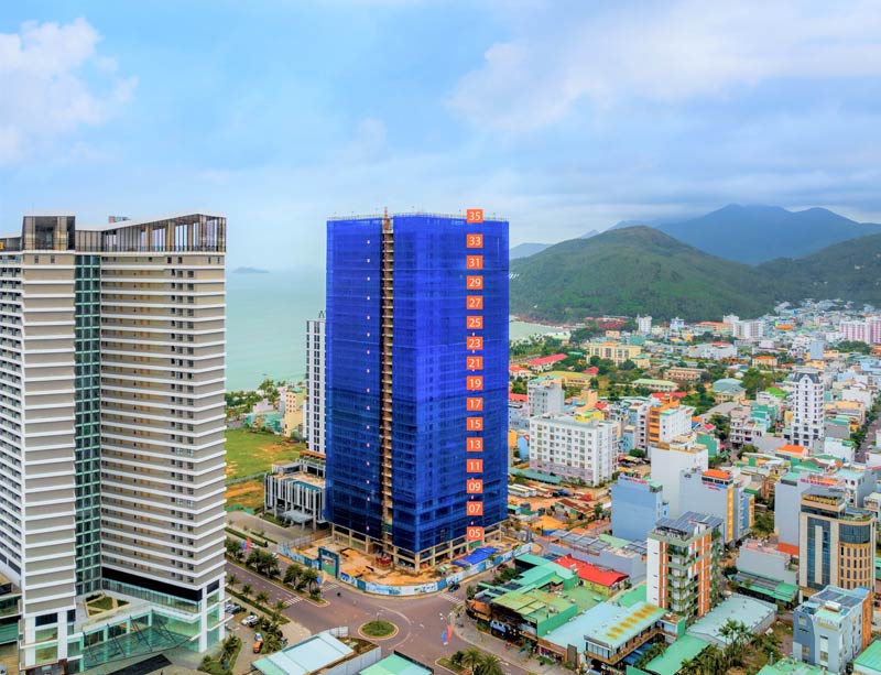 Tiến độ thi công Quy Nhơn Melody tháng 01/2022