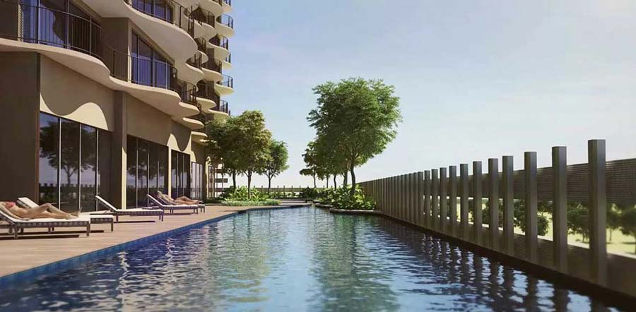 Hồ bơi dự án Waterina Suites