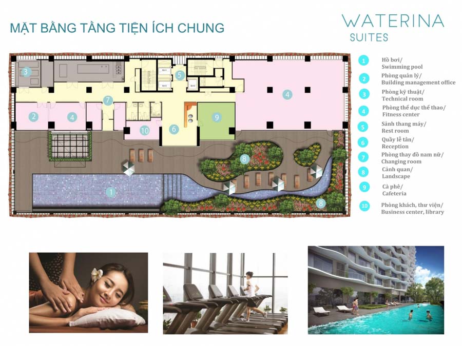 Mặt bằng Waterina Suites